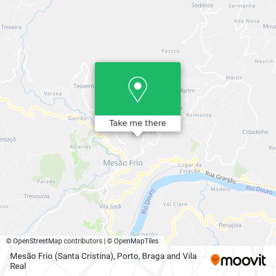 Mesão Frio (Santa Cristina) mapa