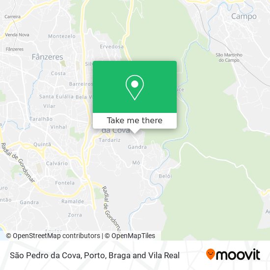 São Pedro da Cova map