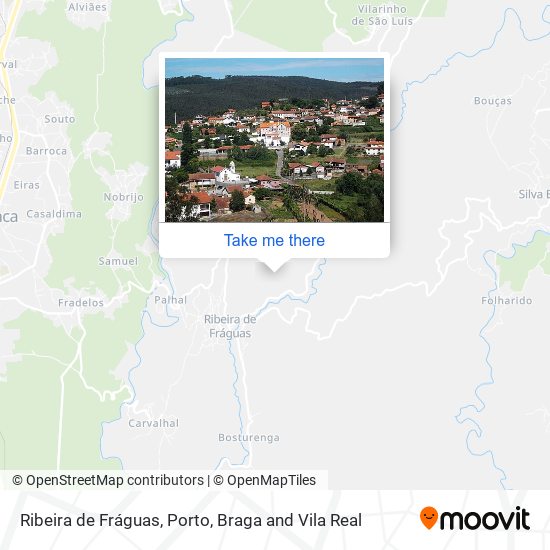 Ribeira de Fráguas mapa