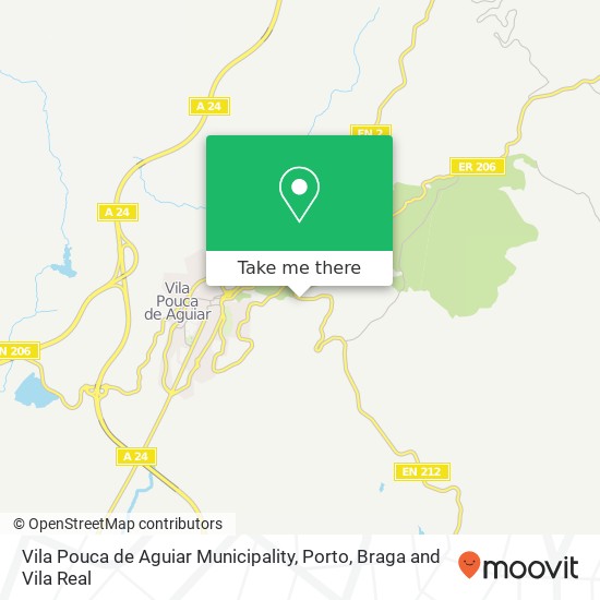 Vila Pouca de Aguiar Municipality mapa