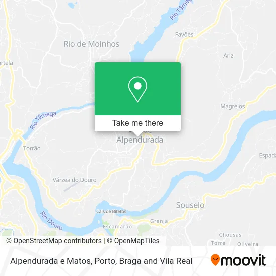 Alpendurada e Matos map