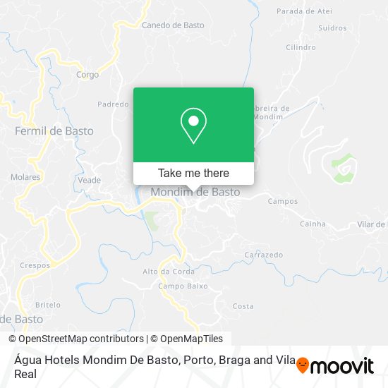 Água Hotels Mondim De Basto mapa