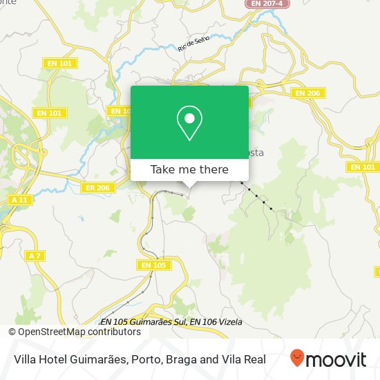 Villa Hotel Guimarães map