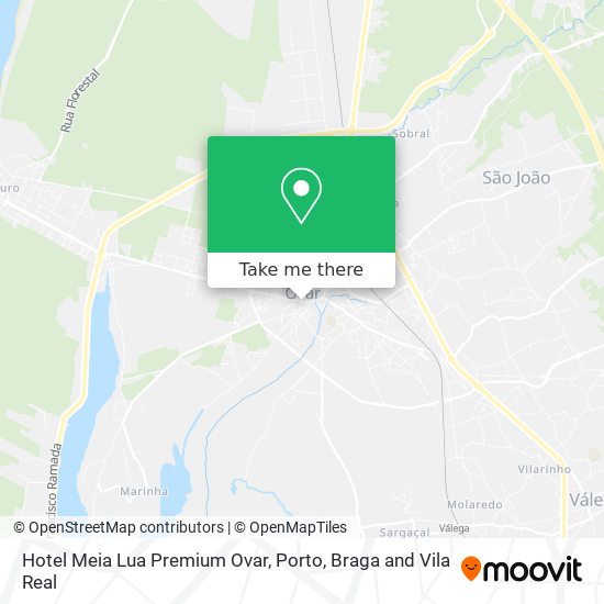 Hotel Meia Lua Premium Ovar map