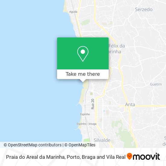 Praia do Areal da Marinha map