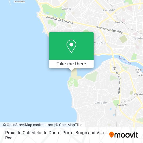 Praia do Cabedelo do Douro map