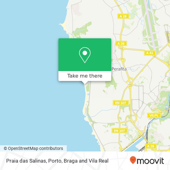 Praia das Salinas map