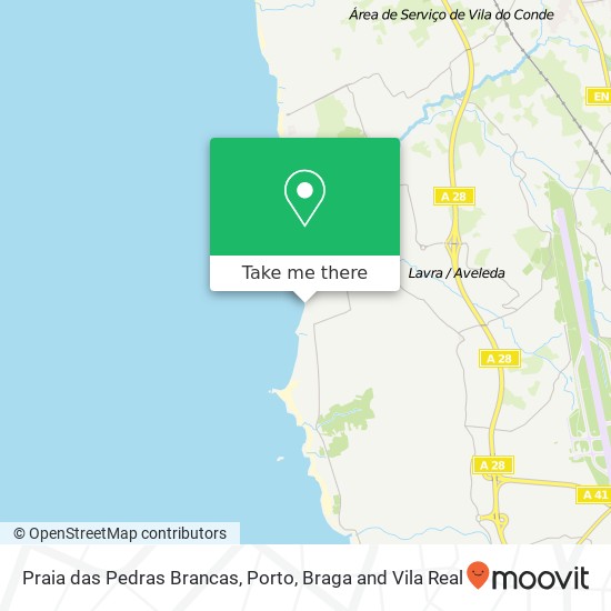 Praia das Pedras Brancas mapa