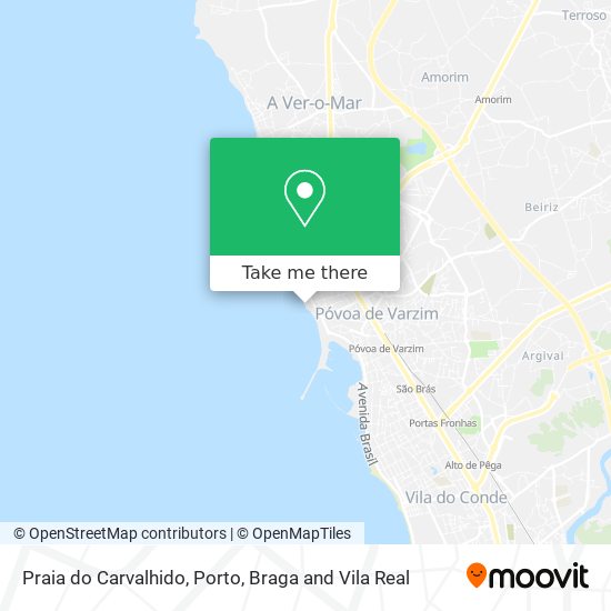 Praia do Carvalhido map