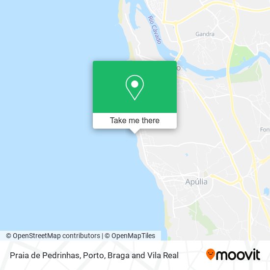 Praia de Pedrinhas mapa