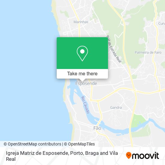 Igreja Matriz de Esposende mapa