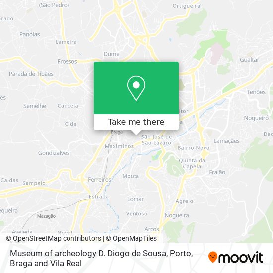 Museum of archeology D. Diogo de Sousa map