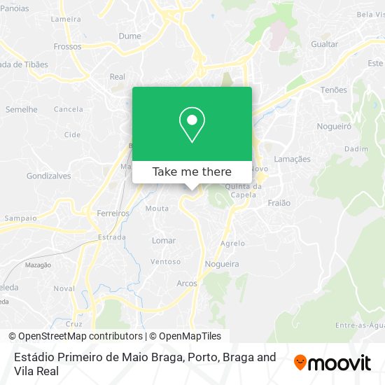 Estádio Primeiro de Maio Braga map