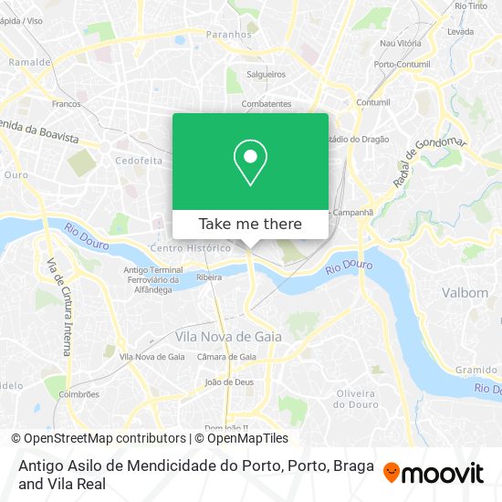 Antigo Asilo de Mendicidade do Porto mapa