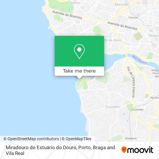 Miradouro do Estuário do Douro map