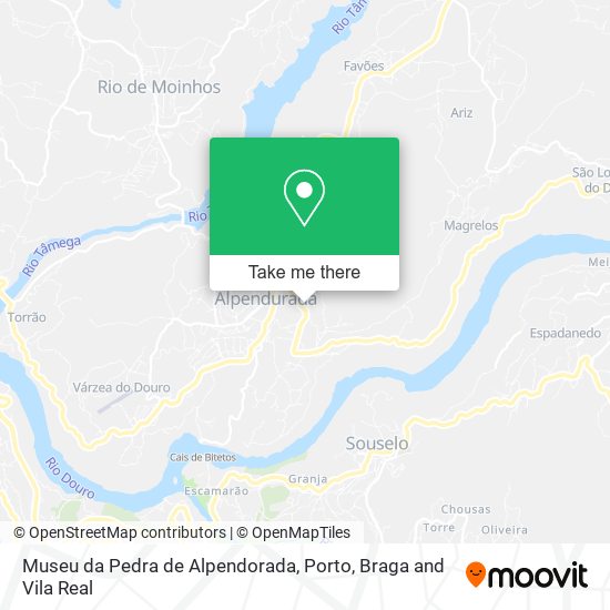 Museu da Pedra de Alpendorada mapa