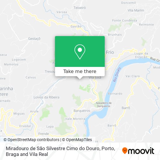 Miradouro de São Silvestre Cimo do Douro map