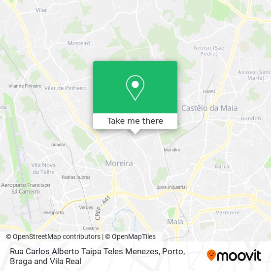 Rua Carlos Alberto Taipa Teles Menezes map