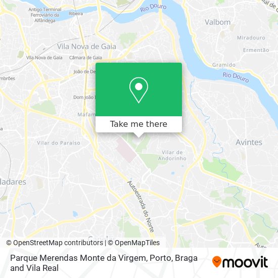 Parque Merendas Monte da Virgem map