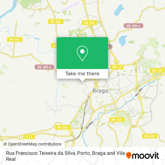 Rua Francisco Teixeira da Silva map