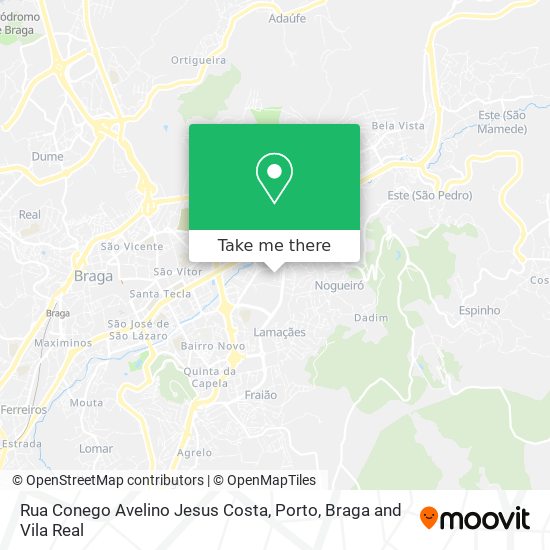 Rua Conego Avelino Jesus Costa map