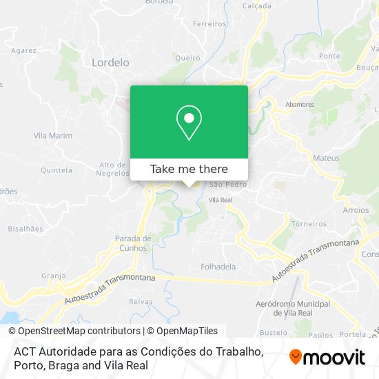 ACT Autoridade para as Condições do Trabalho map