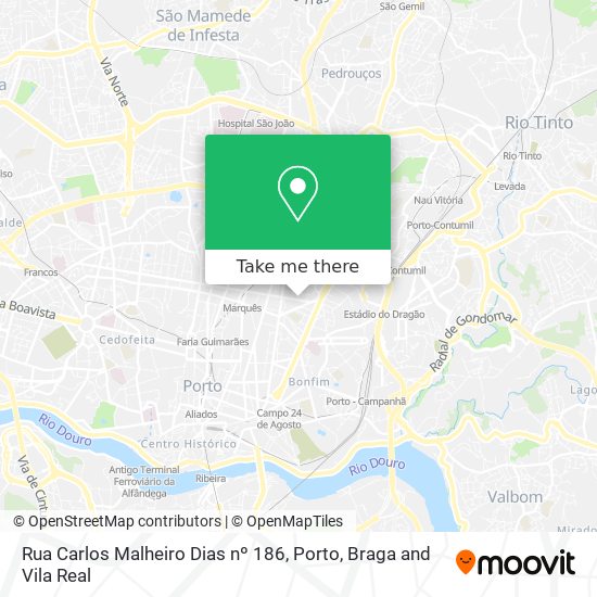 Rua Carlos Malheiro Dias nº 186 map