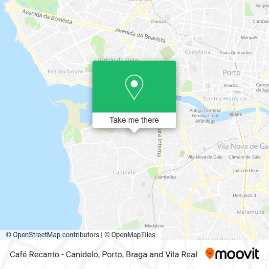 Café Recanto - Canidelo map