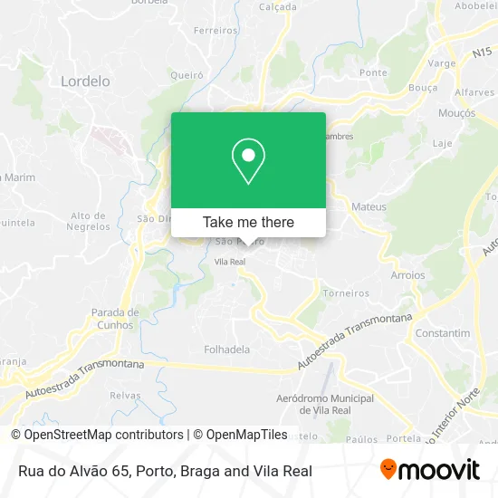 Rua do Alvão 65 map