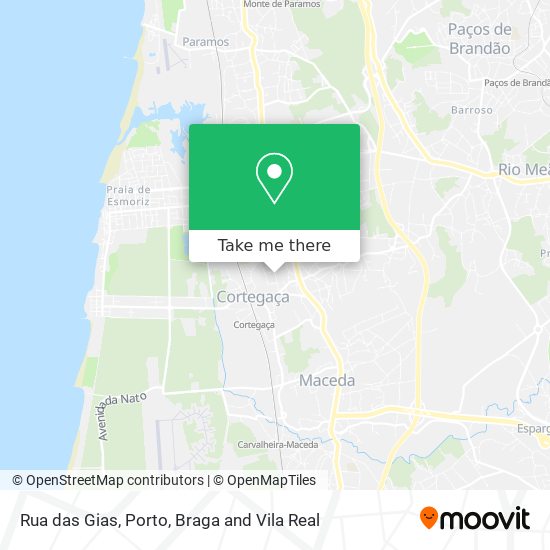 Rua das Gias map