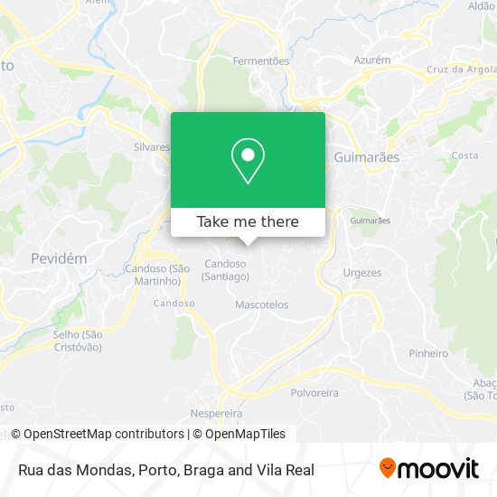 Rua das Mondas map