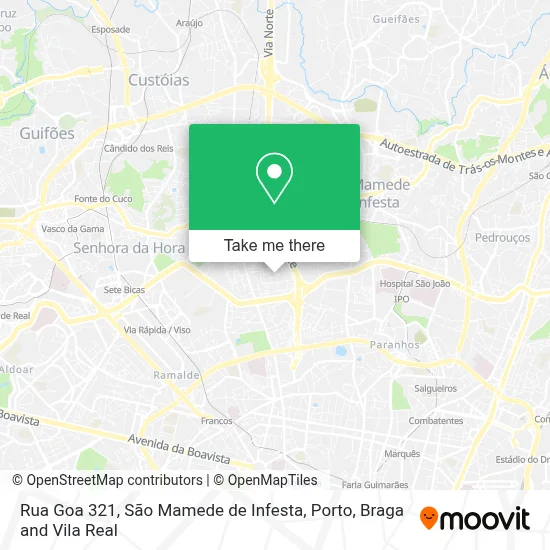 Rua Goa 321, São Mamede de Infesta map