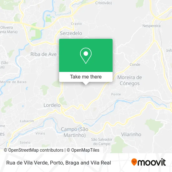 Rua de Vila Verde map