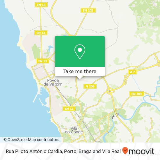 Rua Piloto António Cardia map