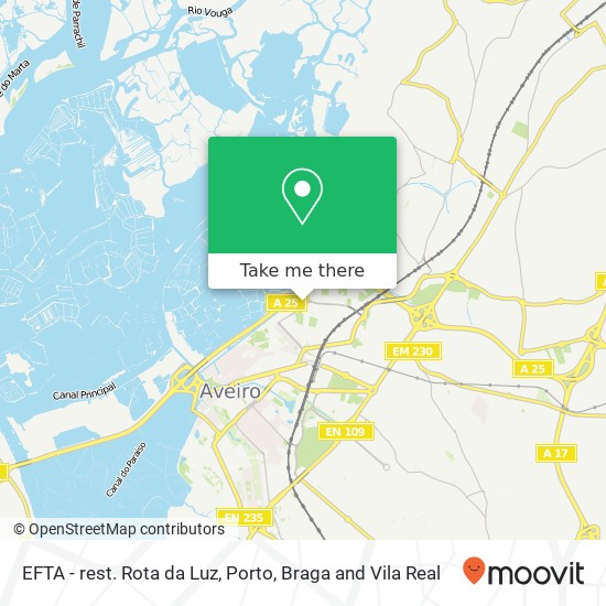 EFTA - rest. Rota da Luz map