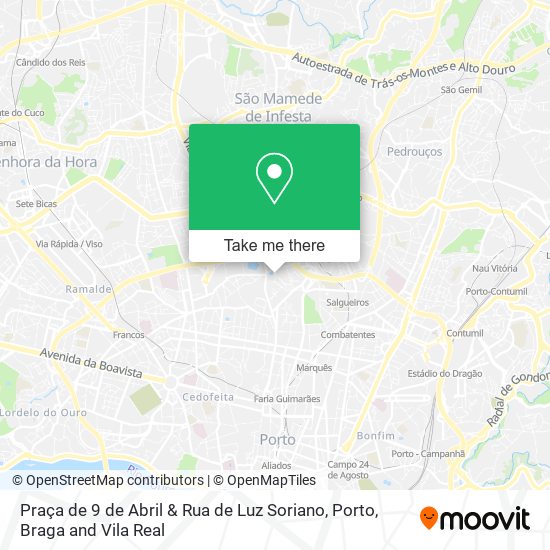 Praça de 9 de Abril & Rua de Luz Soriano map