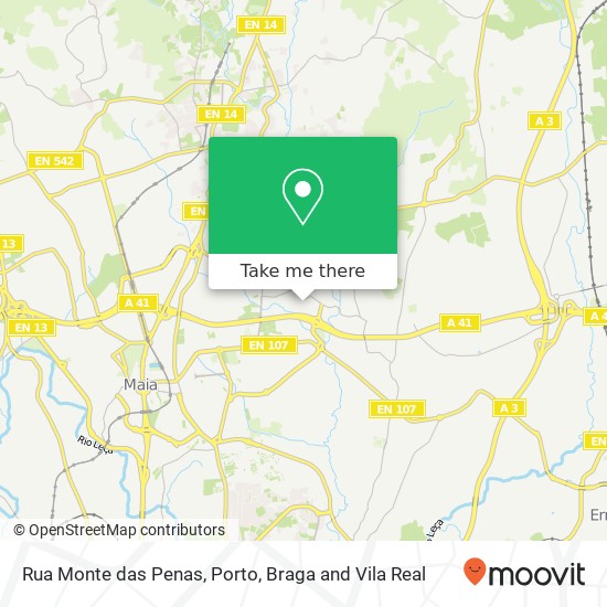 Rua Monte das Penas map