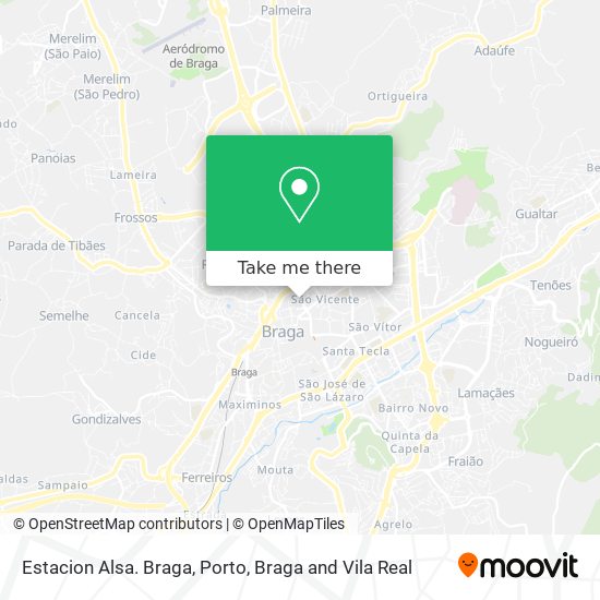 Estacion Alsa. Braga map