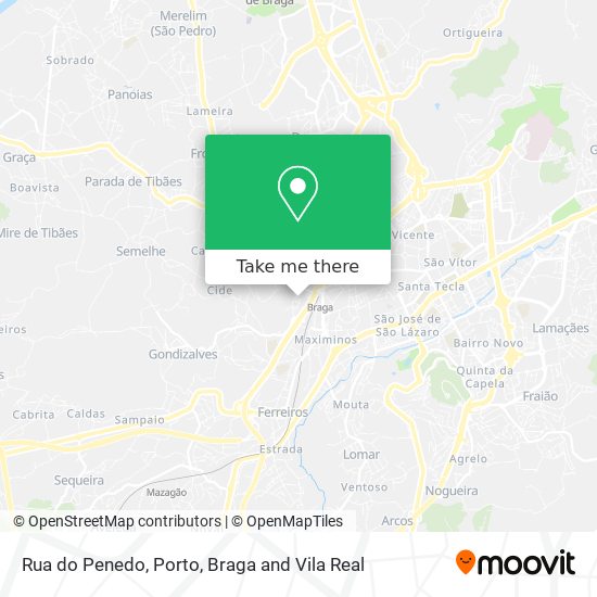 Rua do Penedo map