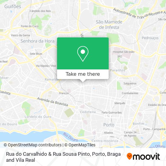 Rua do Carvalhido & Rua Sousa Pinto map