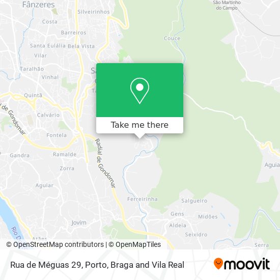 Rua de Méguas 29 mapa