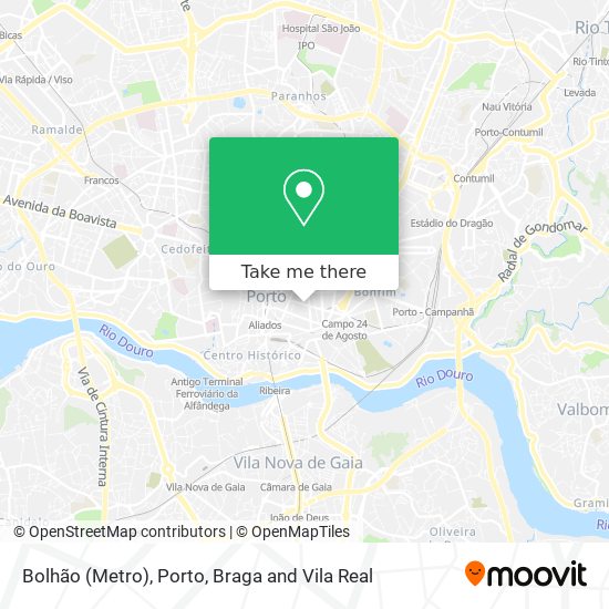 Bolhão (Metro) map