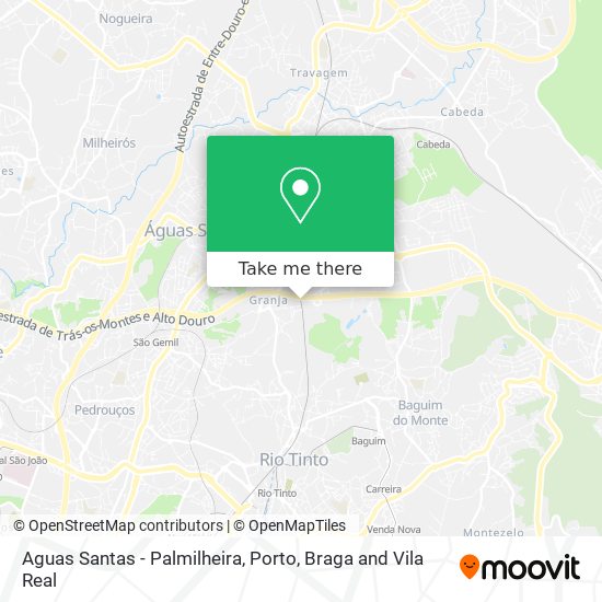 Aguas Santas - Palmilheira map
