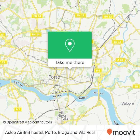 Aslep AirBnB hostel map