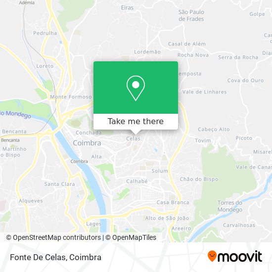 Fonte De Celas mapa