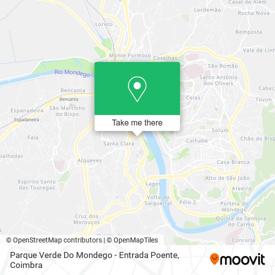 Parque Verde Do Mondego - Entrada Poente mapa