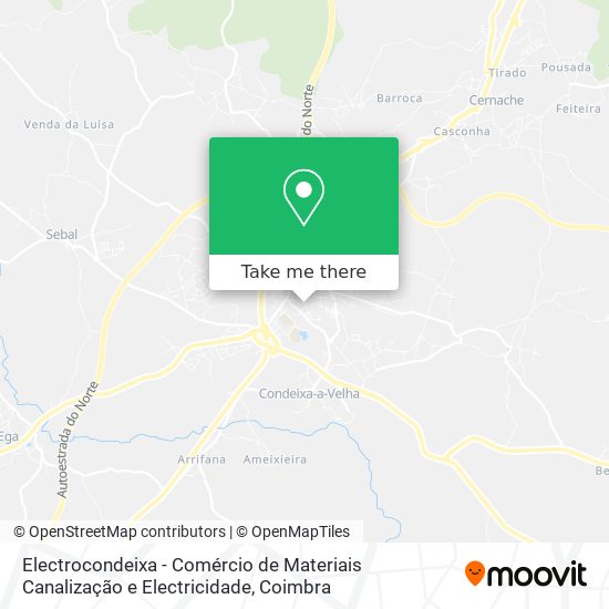 Electrocondeixa - Comércio de Materiais Canalização e Electricidade map