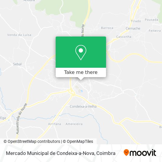 Mercado Municipal de Condeixa-a-Nova map