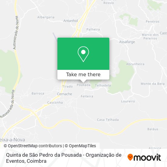 Quinta de São Pedro da Pousada - Organização de Eventos mapa
