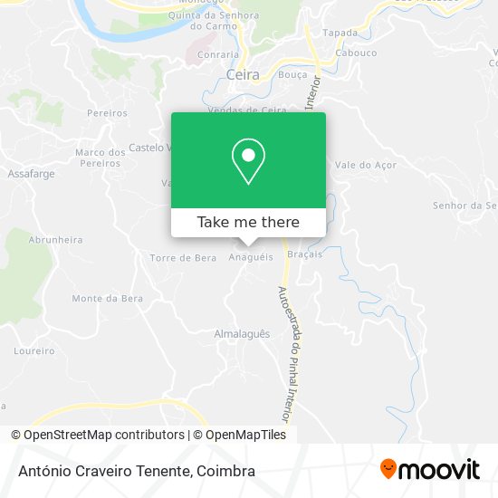 António Craveiro Tenente map